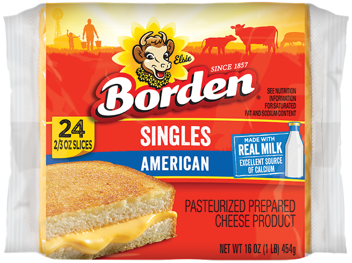 Borden American Cheese Singles, 16 oz