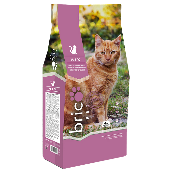 Bricopet Cat Food, Mix, 8.8 lb