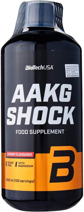 BiotechUSA AAKG Shock Extreme Food Supplement, Cherry Flavored , 1000 ml