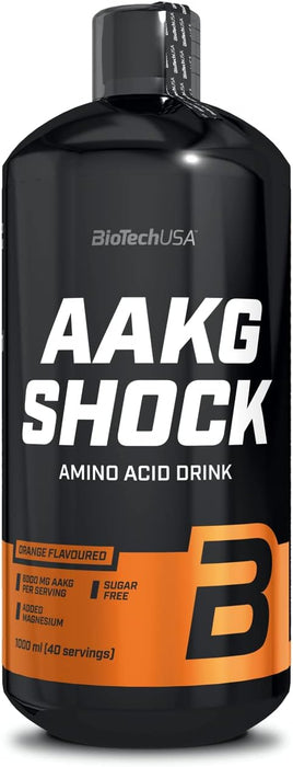 BiotechUSA AAKG Shock Extreme Food Supplement, Orange Flavored , 1000 ml