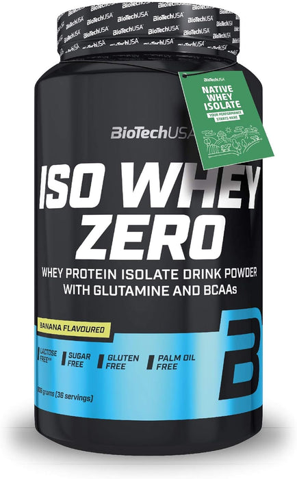 BiotechUSA Iso Whey Zero Protein Powder, Banana Flavoured , 908 gr