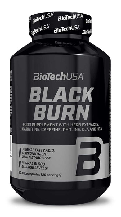 BiotechUSA Black Burn With Caffeine, 90 Capsules , 90 ct