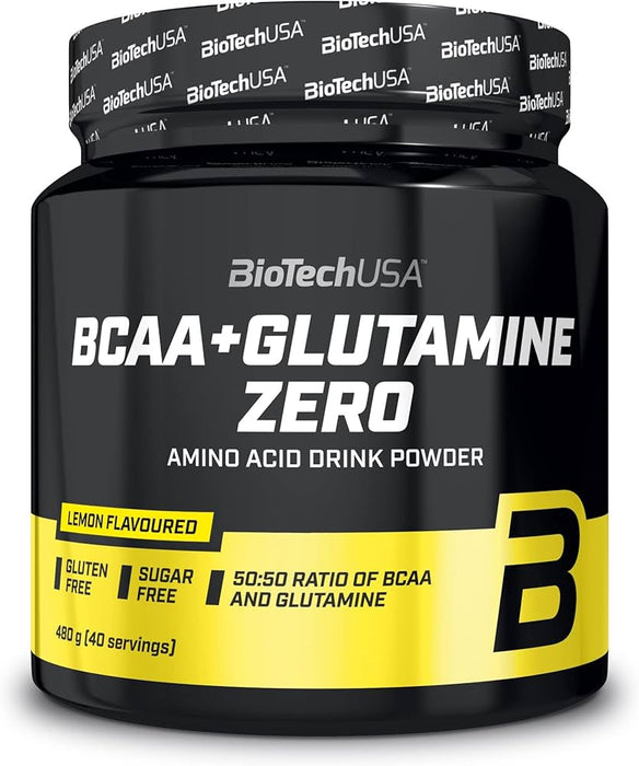 BiotechUSA  BCAA + Glutamine Zero Amino Acid Drink Powder, Lemon Flavoured , 480 gr