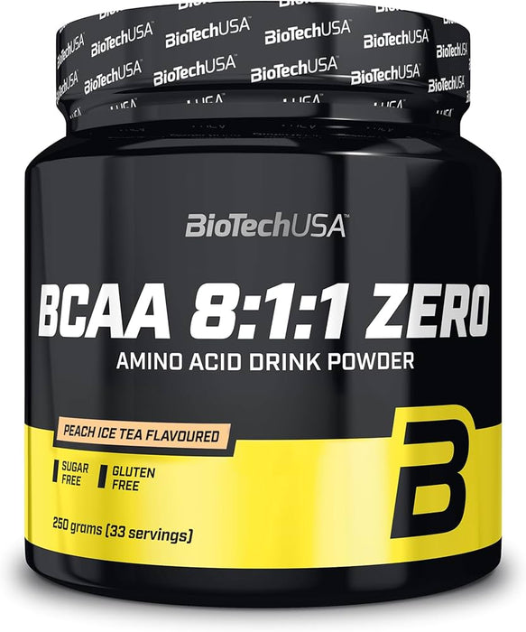 BiotechUSA BCAA 8:1:1 Zero Amino Acid Drink Powder, Peach Ice Tea Flavoured , 250 gr