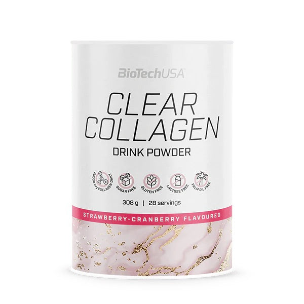 BiotechUSA Collagen Drink Powder, Strawberry Cranberry Flavoured, 308 gr