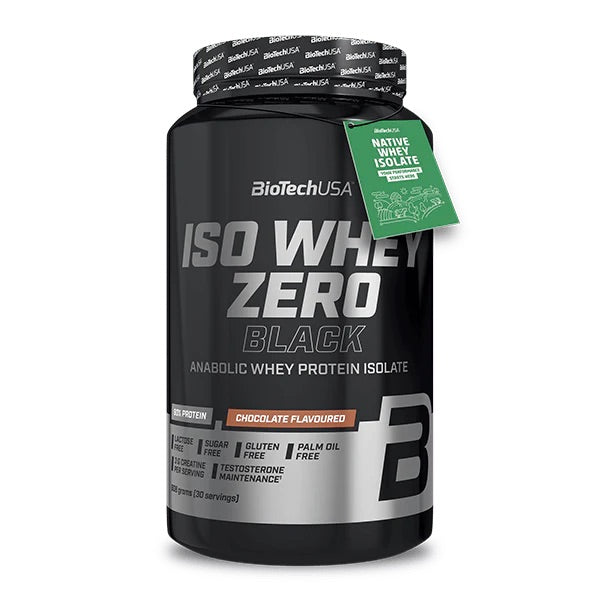 BiotechUSA Iso Whey Zero Black | with Creatine, Zinc, Vitamin B3 & Amino Acids, Chocolate Flavoured, 908 gr