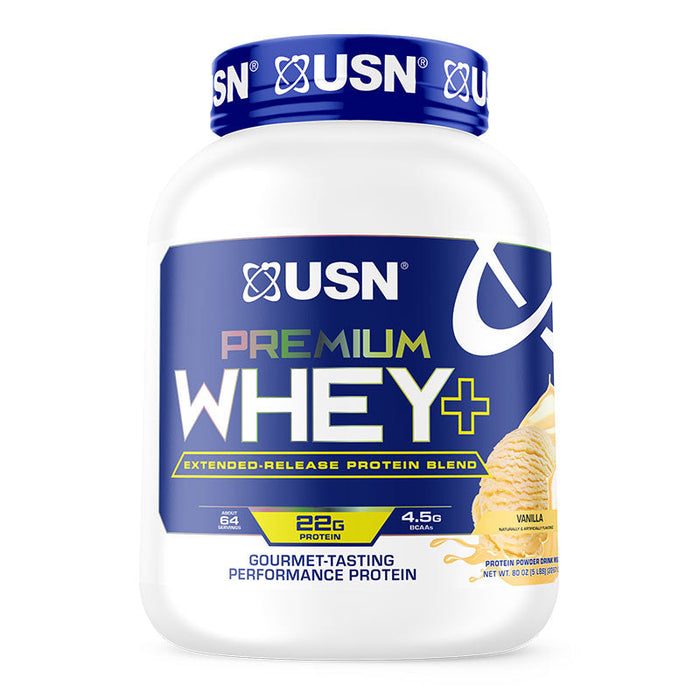 USN Premium Whey+ Protein Blend Shake, Vanilla Flavor, 5 lbs