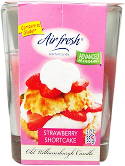 Air Fresh Scented Candle, Strawberry Shortcake, 3 oz