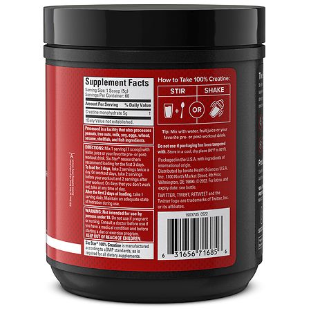 Six Star 100% Creatine, Unflavored , 300 gr