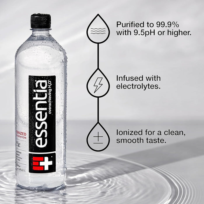 Essentia Bottled Water, 6-Pack , 6 x 1 L