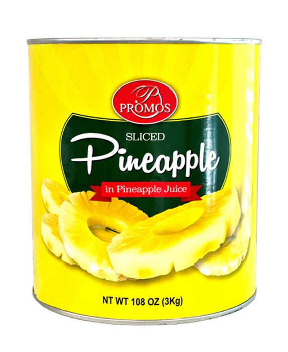 Promos Sliced Pineapple In Juice , 108 oz