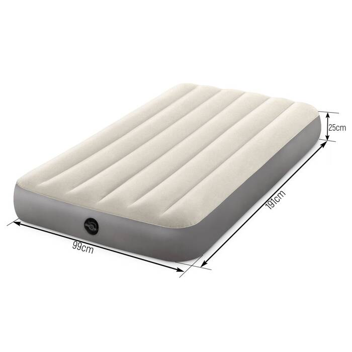 Intex Twin Deluxe Airbed, Cream , 1 pc
