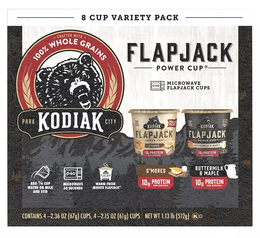 Kodiak Flapjack Power Cup, Variety Pack , 8 ct —