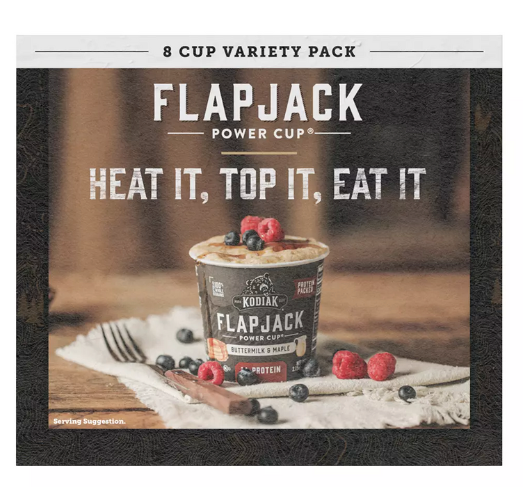 Kodiak Flapjack Power Cup, Variety Pack , 8 ct