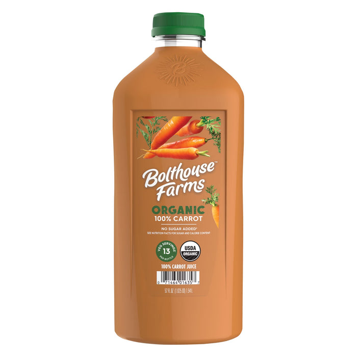 Bolthouse Farms Organics 100% Carrot Juice, 52 oz