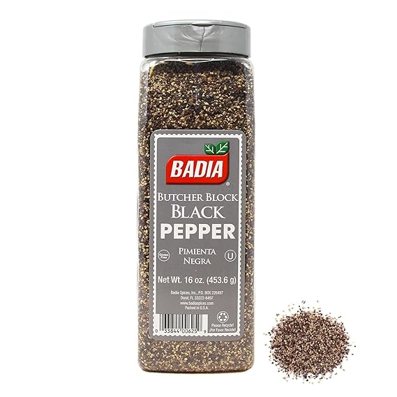 Badia Pepper Black Butcher Block, 16 OZ