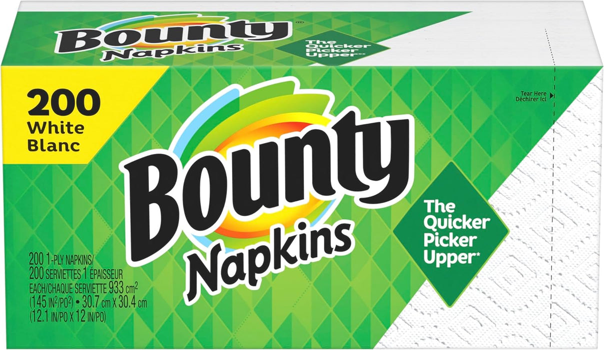 Bounty White Napkins, 200 CT