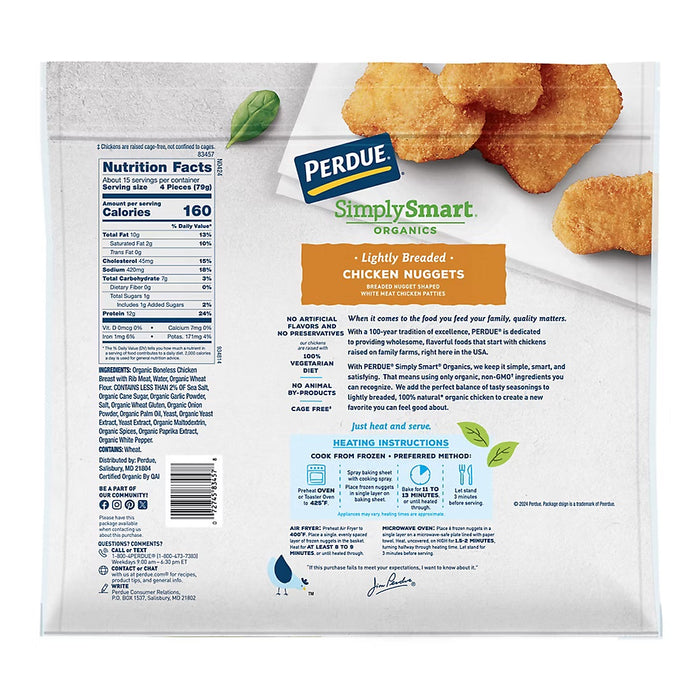 Perdue Simply Smart Organics Lightly Breaded Chicken Nuggets, 42 oz