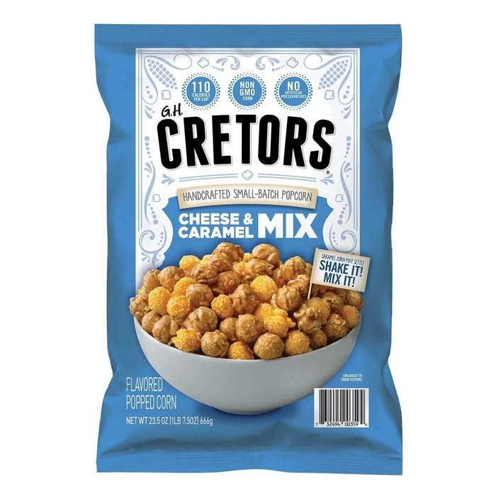 G.H. Cretors Cheese and Caramel Flavored Popcorn Mix, 23.5 oz