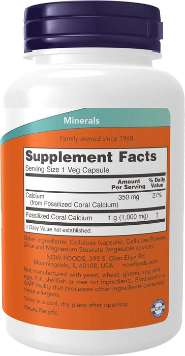 Now Supplements Coral Calcium 1000MG , 100 ct