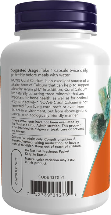 Now Supplements Coral Calcium 1000MG , 100 ct