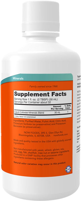 Now Supplements Colloidal Minerals , 946 ml