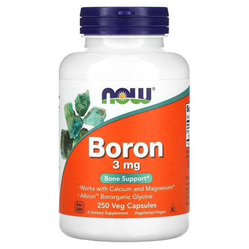 Now Supplements Boron, Bone Support, 3MG Capsules , 100 ct