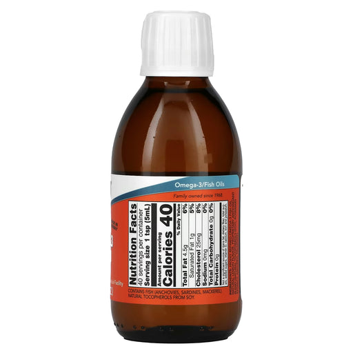 Now Supplements Omego-3 Fish Oil, Lemon Flavored Liquid, 200 ml