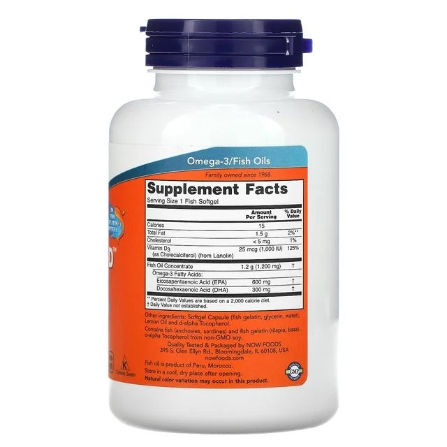 Now Supplements Ultra Omega 3-D Softgels , 90 ct