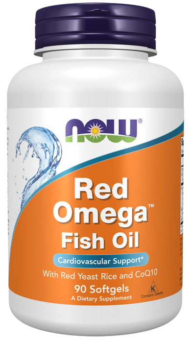 Now Supplements Red Omega Fish Oil Softgels, 90 ct