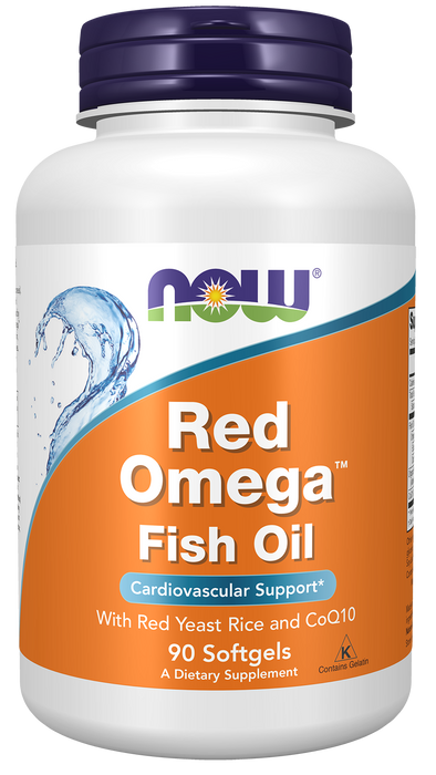 Now Supplements Red Omega Fish Oil Softgels, 90 ct