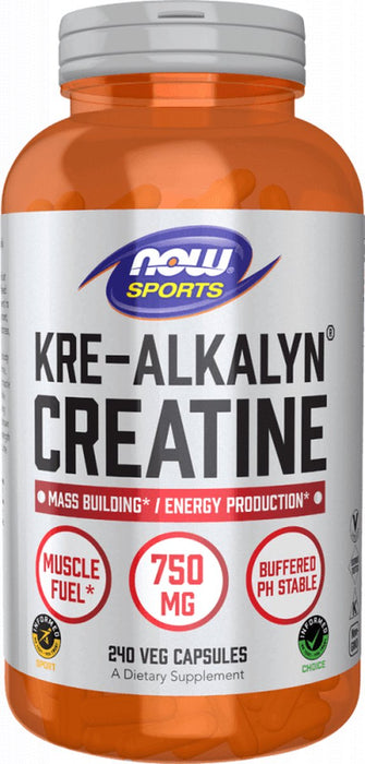 Now Sports Nutrition, Creatine Monohydrate 750 mg, Mass Building/Energy Production, 240 Veg Capsules, 240 ct