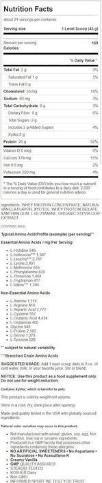 Now Sports Whey Protein Powder, Creamy Vanilla , 2 lbs