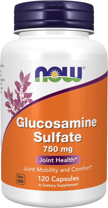 Now Supplements, Glucosamine Sulfate 750 mg, with UL Dietary Supplement Certification, 120 Veg Capsules, 120 ct