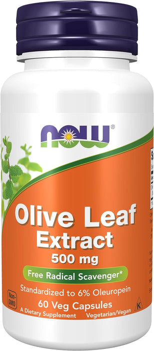 Now Supplements, Olive Leaf Extract 500 mg, Free Radical Scavenger, 60 Veg Capsules, 60 ct
