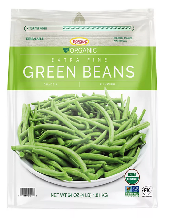 Tropicland Organic Green Beans, 4 lbs