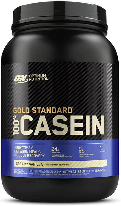 Optimum Nutrition Gold Standard 100% Micellar Casein Protein Powder, Creamy Vanilla Flavor , 1.87 lbs