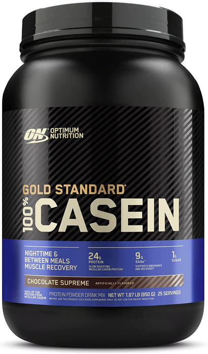 Optimum Nutrition Gold Standard 100% Micellar Casein Protein Powder, Chocolate Supreme Flavor , 1.87 lbs