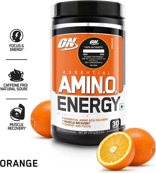 Optimum Nutrition Essential Amino Energy, Orange Flavor , 270 gr