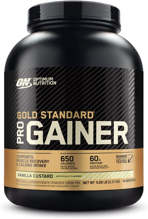 Optimum Nutrition Gold Standard Pro Gainer Protein Powder, Vanilla Custard Flavor , 5.09 lbs