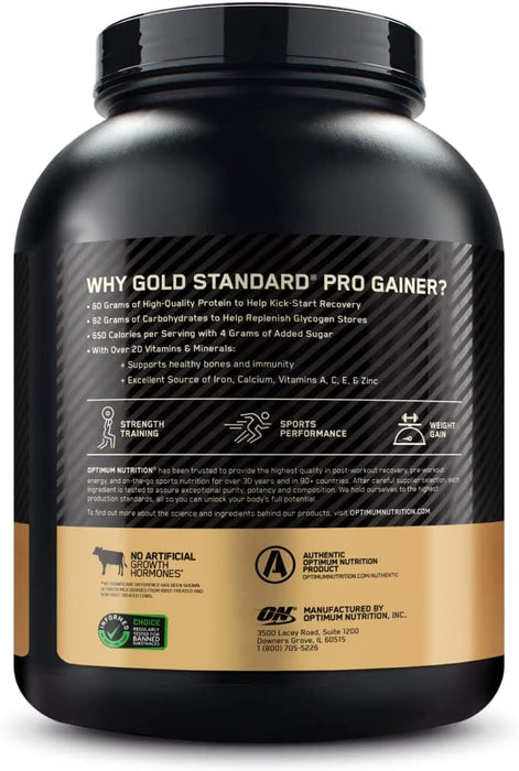 Optimum Nutrition Gold Standard Pro Gainer Protein Powder, Vanilla Custard Flavor , 5.09 lbs