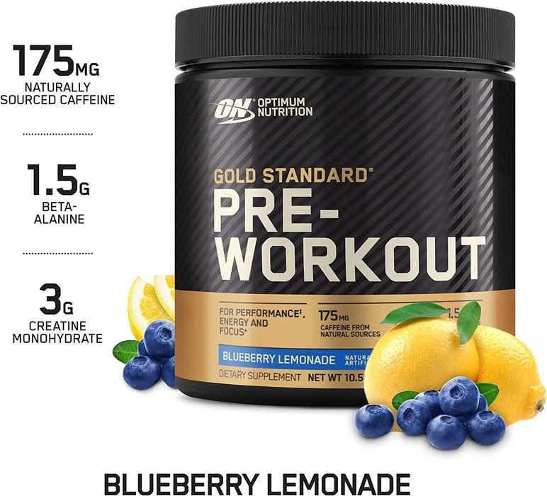 Optimum Nutrition Gold Standard Pre-Workout, Blueberry Lemonade Flavor , 300 gr