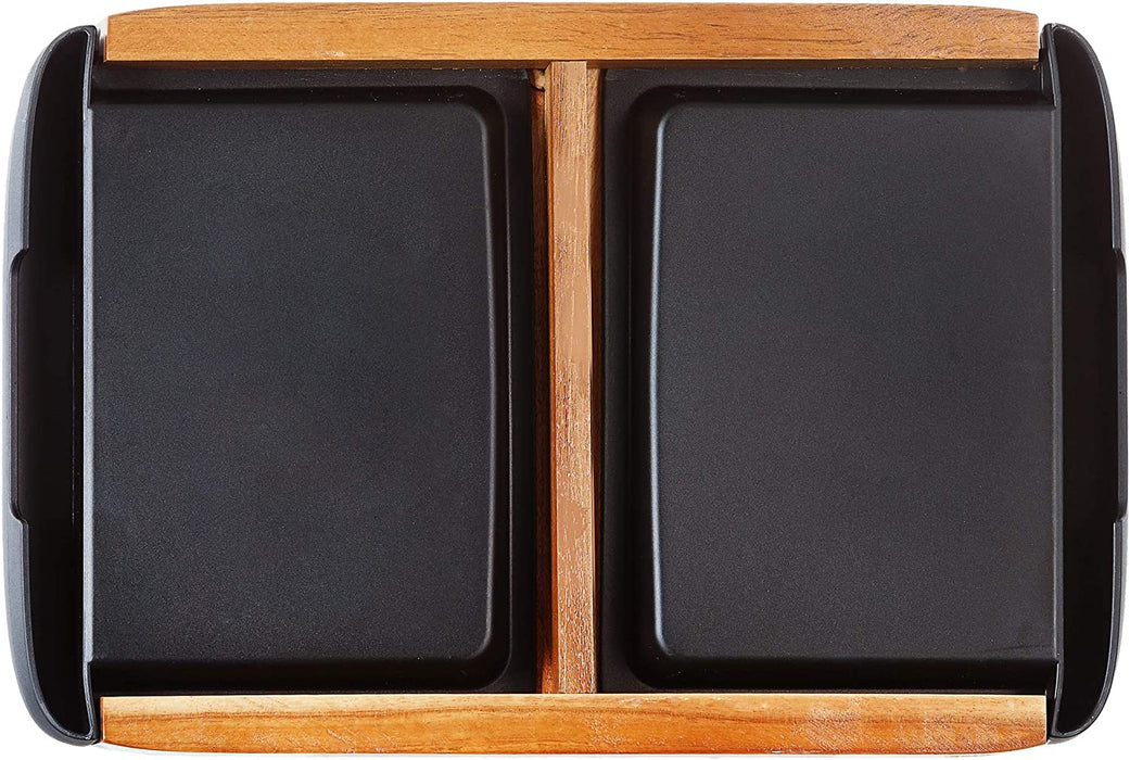 Glad Acacia Wood Cutting Board with Slide Out Trays, 1 pc