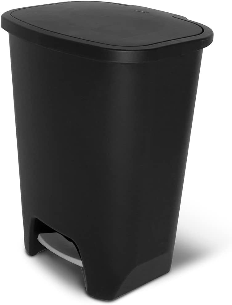 Glad 20Gallon Extra Capacity Plastic Step Trash Can with CloroxTM Odo —