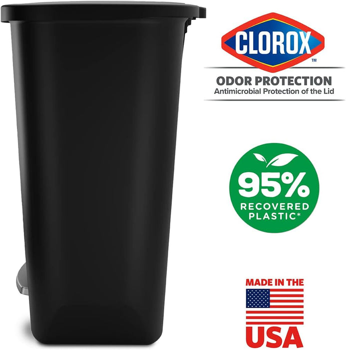 Glad 20 Gallon Extra Capacity Plastic Step Trash Can With Cloroxtm Odo — 4780