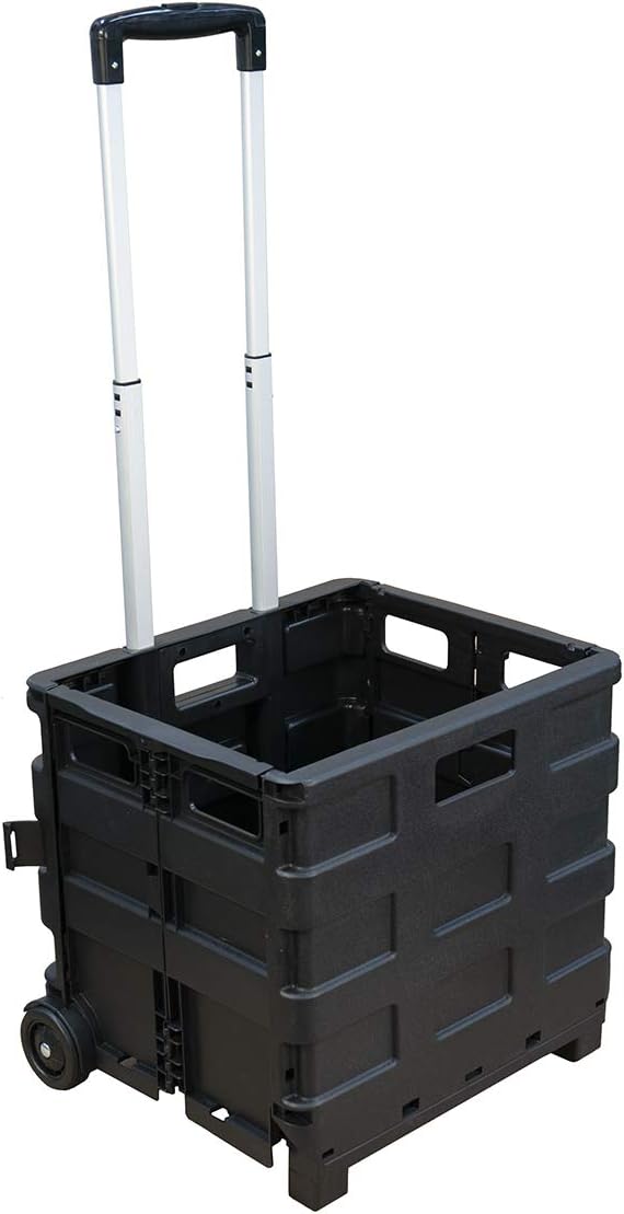 Glad Foldable Rolling Pull Cart with Telescopic Handle, 1 pc — Goisco.com