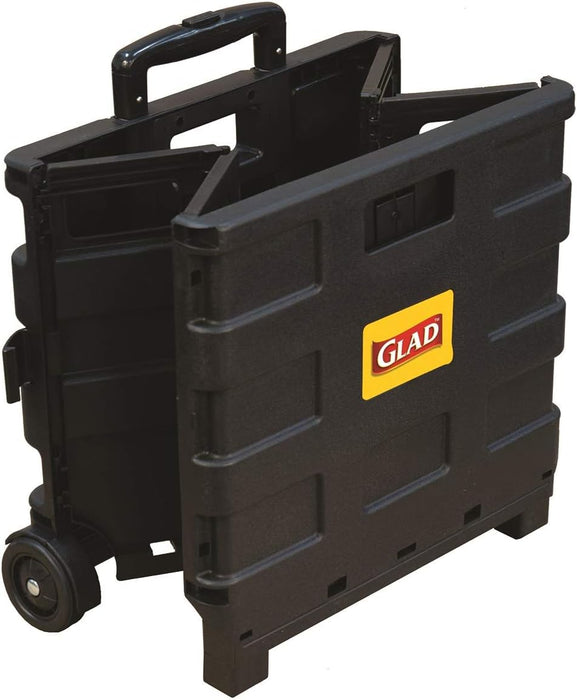 Glad Foldable Rolling Pull Cart with Telescopic Handle, 1 pc