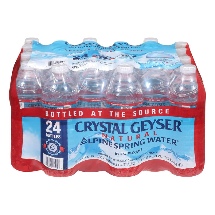 Crystal Geyser, Alpine Natural Spring Water, 24-Pack , 24 x 16.9 oz