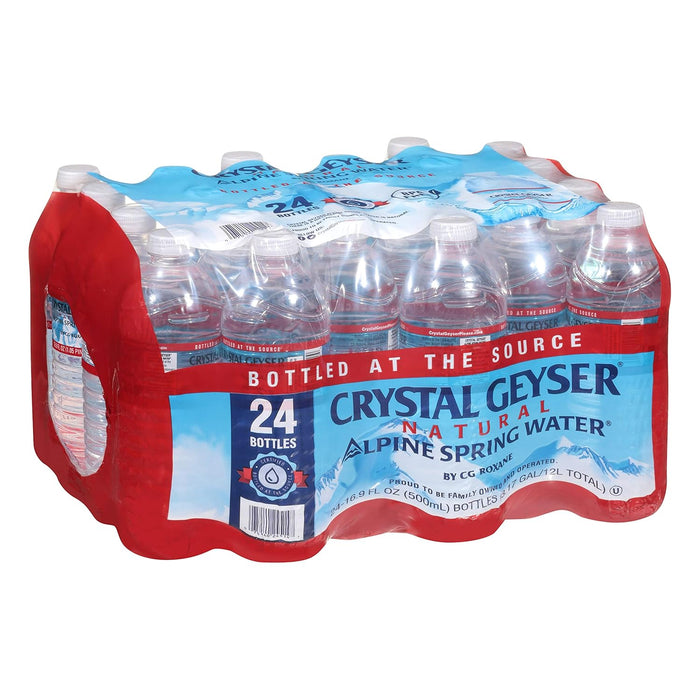 Crystal Geyser, Alpine Natural Spring Water, 24-Pack , 24 x 16.9 oz