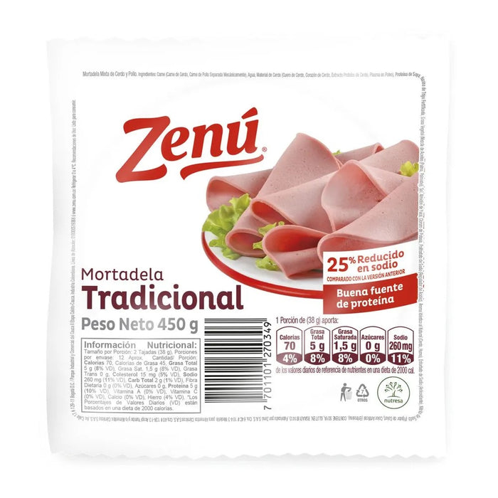 Zenu Traditional Mortadella Ham , 450 gr